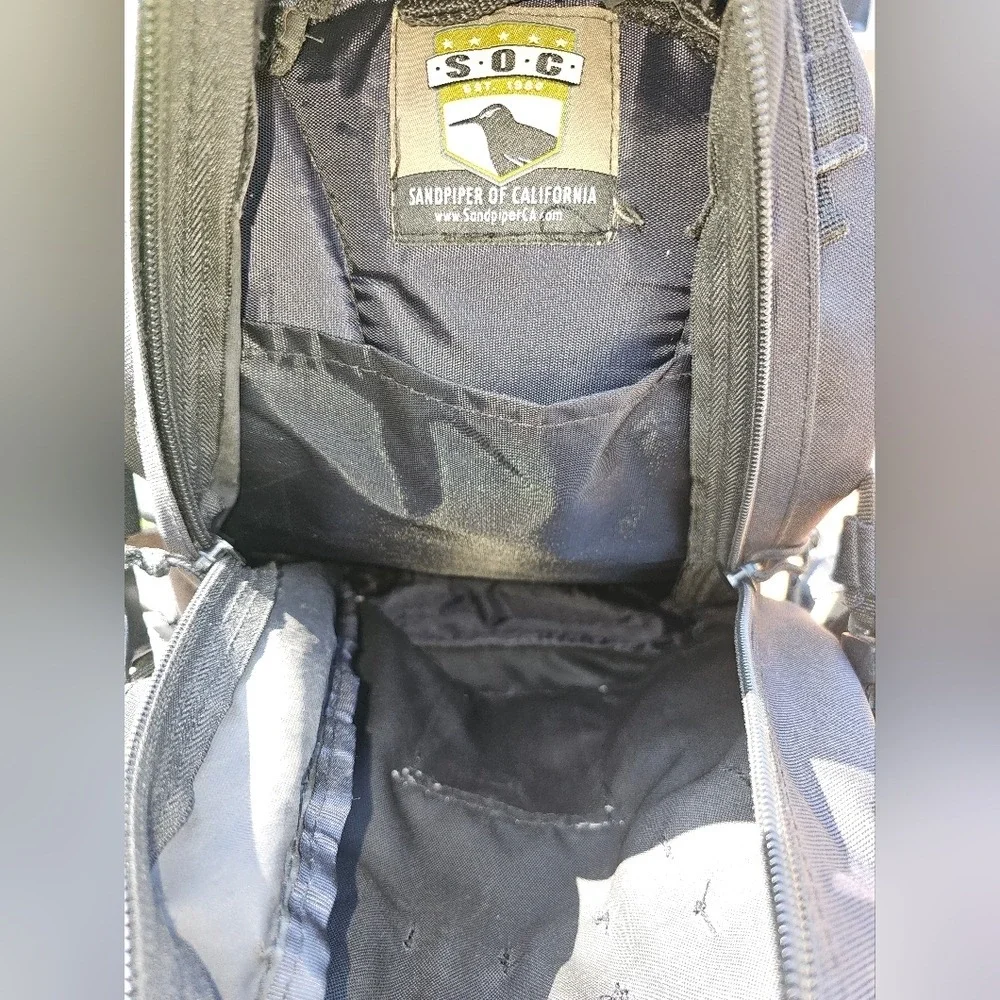 Sandpiper of California Black Bugout Tactical Backpack Military